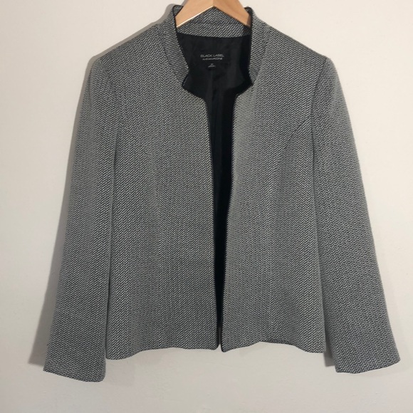 BLACK LABEL Women’s Relaxed Black&White Blazer - Picture 1 of 6